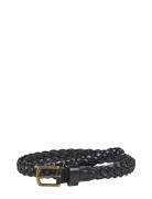 Howard London Leather Baided Belt William Svart
