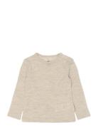 Mikk-line Merino Wool Ls Top Beige