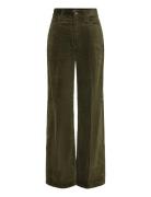 Polo Ralph Lauren Cotton Corduroy Wide-Leg Pant Khaki Green