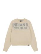 Indian Blue Jeans Knitted Sweater Text Kräm