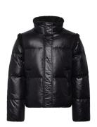 Ralph Lauren Kids Teddy Fleece–Trim Down Boxy Jacket Svart