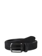 Howard London Suede Leather Belt Zack Svart