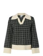 YAS Yaslivia Ls V-Neck Knit Pullover Noos Svart