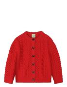 FUB Aran Cardigan Röd
