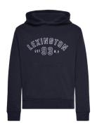 Lexington Clothing Lucas Logo Organic Cotton Hood Marinblå