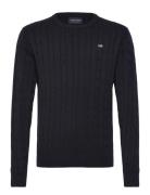 Lexington Clothing Brayden Cotton Cable Sweater Svart
