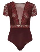Pieces Pcsicca Ss Bodystocking Noos Röd