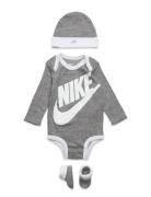 Nike C1-Bodysuit+Hat+Bootie Grå