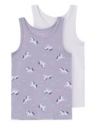 Name It Nmftank Top 2P Lavender Unicorn Noos Lila