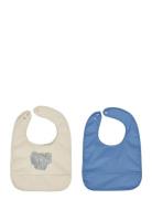 OYOY MINI Erik Elephant Bib - Pack Of 2 Blå