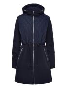 Lauren Ralph Lauren Hooded Diamond-Quilted Mockneck Jacket Marinblå