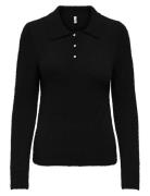 ONLY Onlpetra Ls Polo Bling Cc Knt Svart