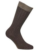 Alpacasocks&Co Merino Silk Rib Crew 1-Pack Brun