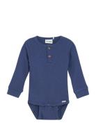 Minymo Body Ls Rib Blå