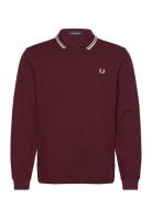 Fred Perry Ls Twin Tipped Shirt Burgundy