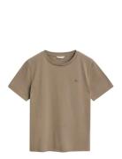GANT Reg Shield Ss T-Shirt Beige