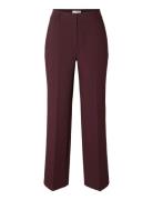 Selected Slfrita Mw Wide Pant Mel Noos Burgundy