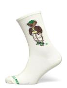 Polo Ralph Lauren Polo Bear Cotton-Blend Crew Socks Kräm
