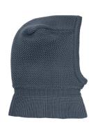 Huttelihut Balaclava Wool Knit Windstop Blå