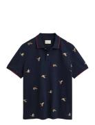 GANT Embroidered Ss Polo Marinblå