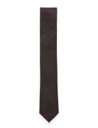 Lindbergh Black Structured Tie 7 Cm Brun