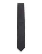 Lindbergh Black Structured Tie 7 Cm Grå
