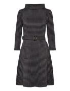 Jumperfabriken Kim Houndstooth Dress Grå