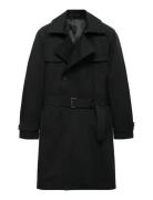 Mango Water-Repellent Belted Trench Coat Svart