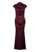 Ahlvar Gallery Myra Satin Dress Burgundy