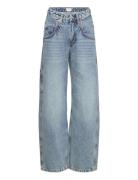 Monki Hw Workwear Jeans Blå