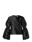 Malina Cia Double Pouf Sleeve Blouse Svart
