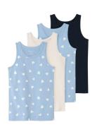 Name It Nkftank Top 4P Hearts Noos Blå