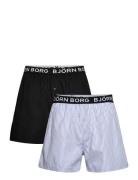 Björn Borg Cotton Stretch Logo Woven Boxer Shorts 2P Multi/patterned
