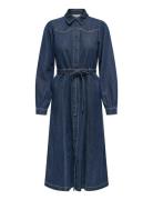 ONLY Onljulie Ls Dnm Dress Qyt Marinblå
