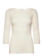 Rosemunde Rwbeatrice 3/4 S Boatneck T-Shirt Vit