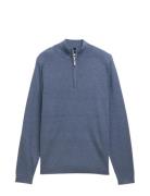 Tom Tailor Basic Knit Troyer Blå