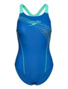 Speedo Womens Medley Logo 1 Piece Blå