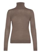 Lauren Ralph Lauren Silk-Blend Turtleneck Sweater Brun