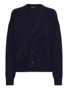Polo Ralph Lauren Wool-Blend V-Neck Cardigan Marinblå