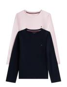 Tommy Hilfiger 2 Pk Ls Tee Marinblå