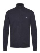 GANT Extrafine Lambswool Zip Cardigan Marinblå