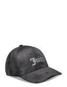 Juicy Couture Veronica Velour & Diamante Baseball Cap Svart