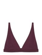 Organic Basics Soft Touch Veil Plunge Bralette Burgundy
