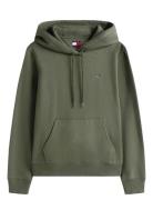 Tommy Jeans Tjw Reg S Flag Hoodie Khaki Green