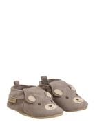 En Fant Slippers Suede Animal Beige