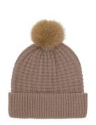 En Fant Beanie W. Fake Fur W. Lining Brun