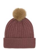 En Fant Beanie W. Fake Fur W. Lining Rosa