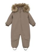 En Fant Baby Snowsuit W. Fake Fur Brun