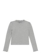 Creamie T-Shirt Ls Rib Grå