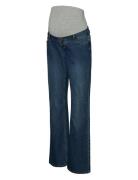 Mamalicious Mledina Flared Db Jeans Noos Blå